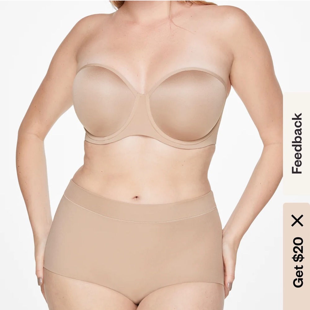ThirdLove 24/7® Classic Strapless Bra in taupe tan Size 36C - Picture 4 of 15